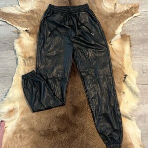 Pleather Joggers